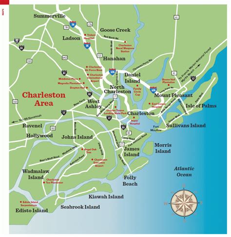 Map of Charleston South Carolina